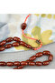 Omari Sıkma Kehribar Capsule Cut 7X12Mm Prayer Beads with Sitting Imameli System - 5