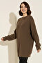 Self-Patterned Knitwear Tunic R4444 Mink - 2