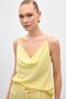 Degaje Collar Draped Blouse - Yellow