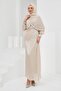 Stone-Fronted Draped Mobile Cape Evening Dress