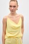 Degaje Collar Draped Blouse - Yellow - 6