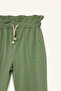 Z8779A6Gn425 Green Elastic Waist Pocket Jogger Sweatpants for Girls - 8