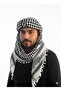 Special Design Black and White Pucci Hat with Evil Eye Beads, Ethnic Kefiye Model