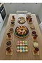 15-Piece Bamboo Presentation Set: 6 Snack Bowls, 6 Tea Plates, 2 Compartment Plates, Glass Teapot, Rotating Presentation Tray - 3