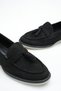 Halivina Black Women's Tasseled Suede Loafer Daily Comfortable Sole Stylish Casual Shoes - 4