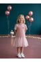 Girl's Tweed Print Tulle Dress - 2
