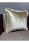 Exclusive Imported Atlas Mink Color Tasseled Throw Pillow Cover 43X43 cm - 3