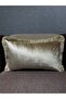 Exclusive Imported Atlas Mink Color Tasseled Throw Pillow Cover 30X50 cm