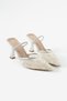 Liza Sparkly Beaded Detail Pointed-Toe Heeled Shoes - 6