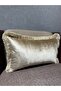 Exclusive Imported Atlas Mink Color Tasseled Throw Pillow Cover 30X50 cm - 2