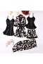 Ece's 5 Piece Luxury Satin Pajamas & Nightgown Set Robe Women's Set W2013