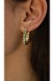 Rectangular Serrated Plate Basic Hoop Earrings - 2