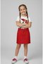 Girl's Kocatepe Atatürk Printed T-Shirt and Linen Skirt Set 23 April Special Holiday Show Outfit - 2