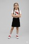 Girl's Kocatepe Atatürk Printed T-Shirt and Linen Skirt Set 23 April Special Holiday Show Outfit - 2