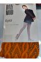 Girl's September 624 Mesh Patterned Pantyhose Orange Gray