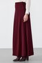 Pleated Rayon Skirt Bordo - 2