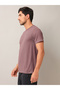 تي شيرت رجالي سادة بقصّة Slim Fit ورقبة دائرية - 3