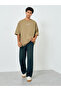 Men Khaki Graphic Print Boxy Fit T-Shirt - 2