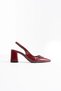Burgundy Patent Leather Women's Heeled Shoes Bp08Ms07C - 4
