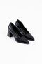 Black Skin Women's Heeled Shoes Bp08Ms16A - 4