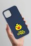 iPhone 12 Pro Compatible Yellow Canary Navy Blue Silicone Licensed Phone Case - 3