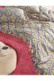 Cotton Ruffled Double Duvet Cover Set--Retro Fan Pattern