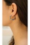 Colorful Zircon Stone Detailed Hoop Earrings