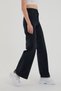 Unfading Black Lycra Super High Waist Wide Leg Jean Loose Wide Leg Jeans - 4