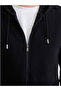 Modanova Sezon Black Hooded Men's Zippered Sweatshirt - 6
