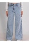 Star-Themed Wide-Leg Denim Trousers - 2