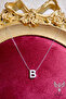 Silver Color B Letter Necklace - 2