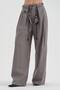 Women's Linen Fabric Design with Detachable Belt and Wide Leg Pants - 2