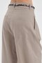 Women's Linen Fabric Design with Detachable Belt and Wide Leg Pants - 7
