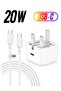 iPhone 15,15 Pro,15 Pro Max iPhone Plug and 2M Cable, 20W C-C Fast Charger Plug
