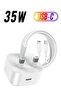 "Dual USB-C 35W Fast Charging Adapter: Compact Travel Power Adapter with Safety Protection"