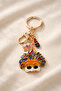 🎭   Colorful Masked Bag Charm – Keychain with Gold Detail - 2