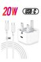 iPhone 15,15 Pro,15 Pro Max iPhone Plug and 2M Cable, 20W C-C Fast Charger Plug