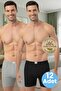 Men's 100% Cotton 12-Piece Single Jersey Fabric Combed Cotton Boxer Shorts