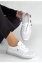Merja White Leather Lace-Up Sneakers - 3