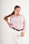 Pink Shirt with Striped Pocket Detail - 2