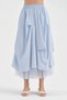 Women's Long Skirt with Tulle Fabric Detail and Elastic Waist Design