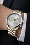 New Season Gift Silver Gold Color Classic Men's Wristwatch (Functions Are Decorative)
