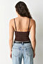 Bitter Brown Adjustable Buckle Strap Women's Tank Top Mg2676 - 3