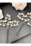 Pearl Butterfly Model Bridal Hair Clip – Set of 2 - 4