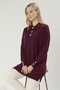 Patterned Hijab Tunic N3304 Plum