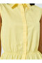 Yellow Sleeveless Peplum Cotton Shirt - 4