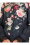 Women Black Floral Print Long Sleeve Shirt - 4
