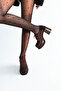 Brown Suede Block Heel Shoes P9092