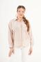 Striped Camel Shirt with Pocket Detail - 5