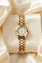 Cansios Model Daily Use Waterproof Round Numeral Gold Women's Wristwatch - 7